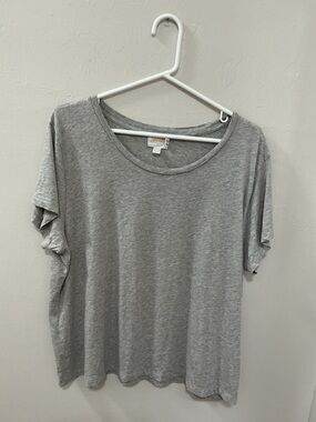 Nation Los Angeles Lightweight Gray Women's Scoop Neck Tee size XXL